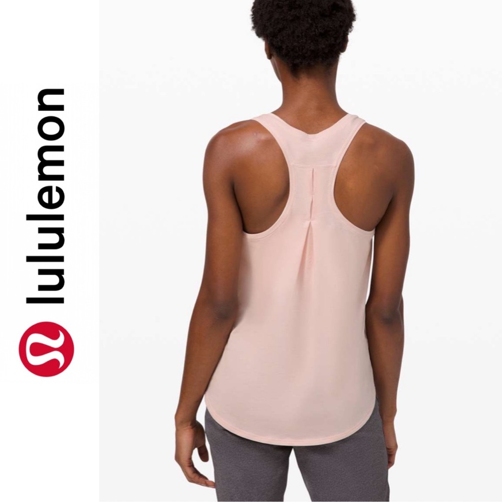 Lululemon Love Tank Pleated Sz 2 Blush Pink